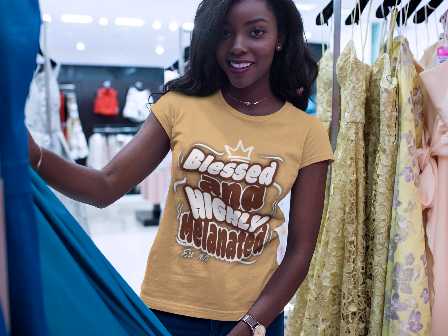 Blessed and Highly Melanated Women’s Relaxed Jersey Tee