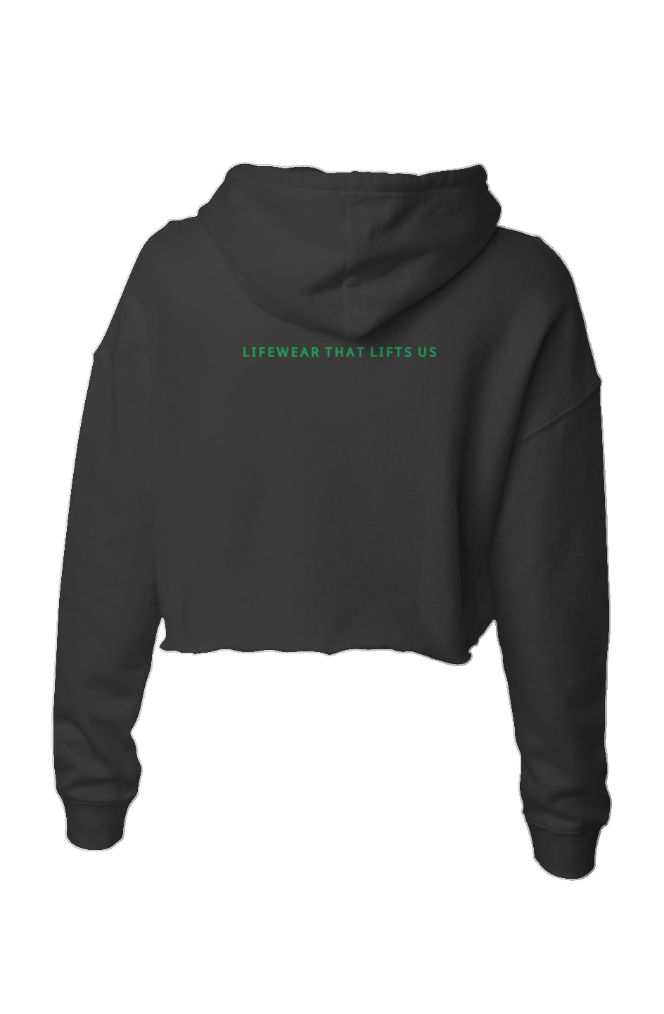 Logo Black Lightweight Crop Hoodie