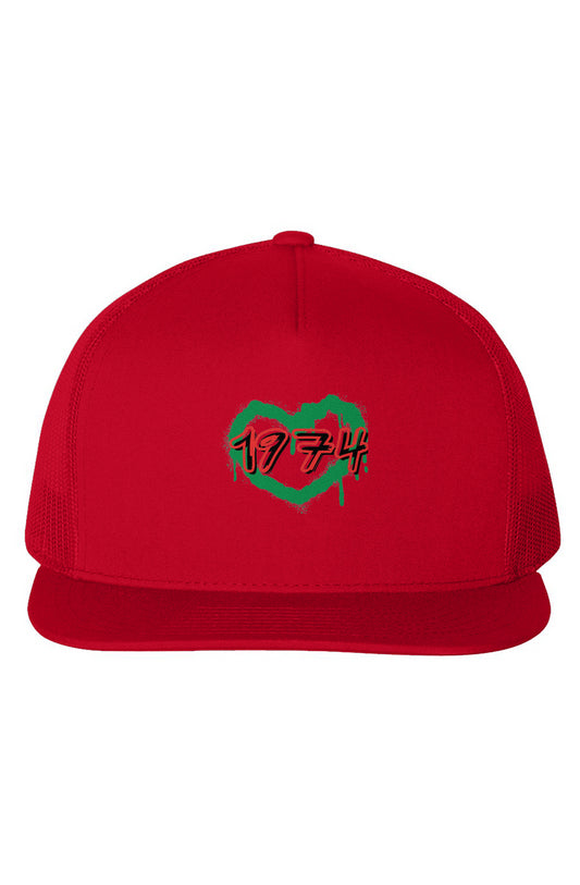 1974-red Five-Panel Trucker Cap