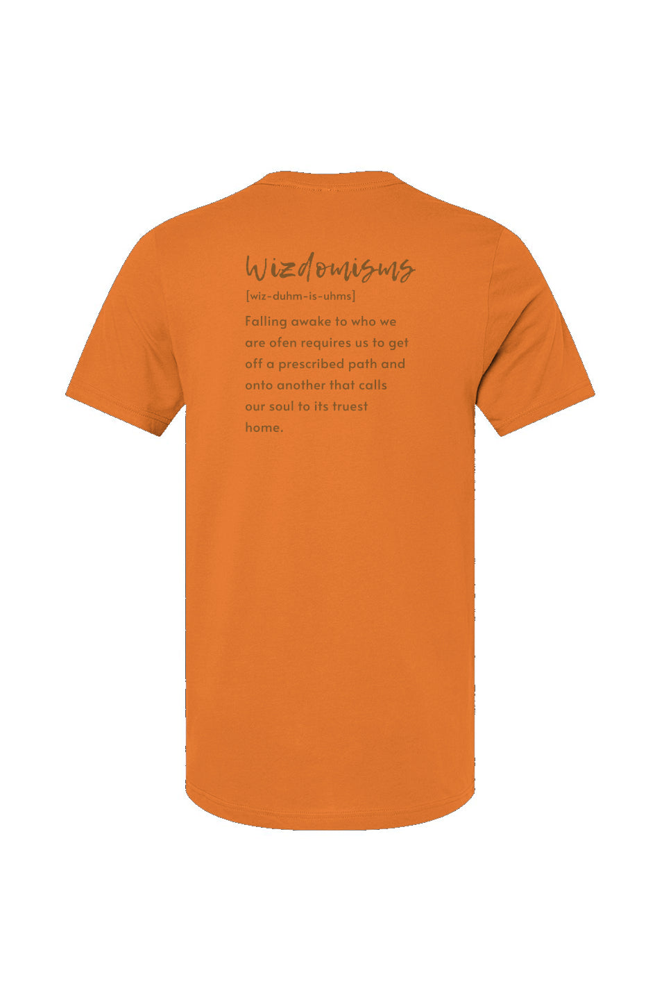 wizdomism1_orange Unisex Jersey T-Shirt