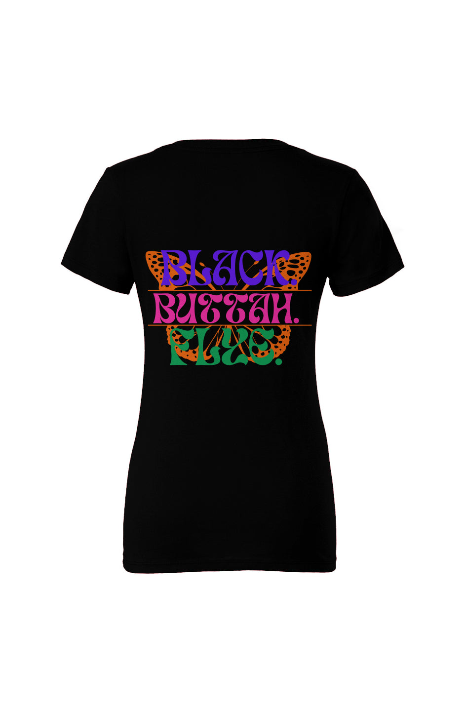 NewBBFlye_2 Black Women’s Jersey Deep V-Neck Tee