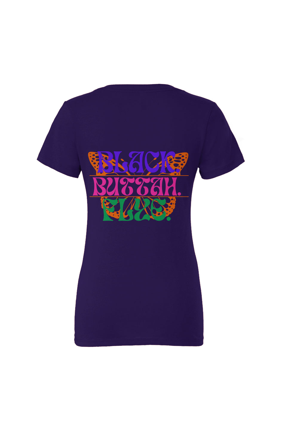 NewBBFlye_1 Purple Women’s Jersey Deep V-Neck Tee