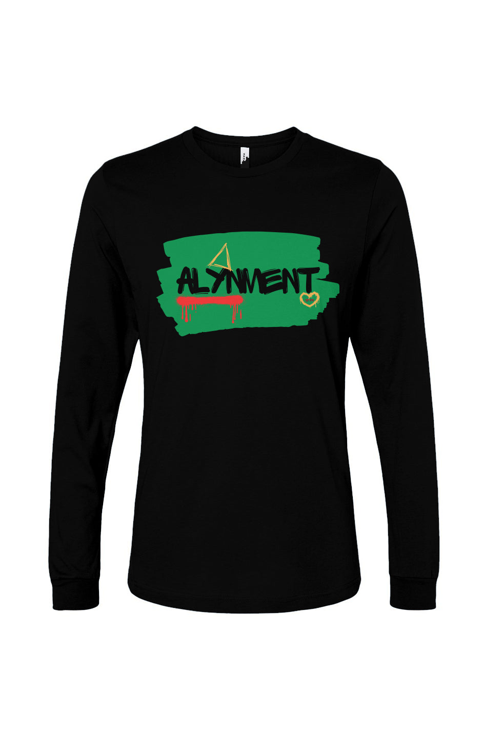 Alynment_1 Black Unisex Jersey Long Sleeve Tee