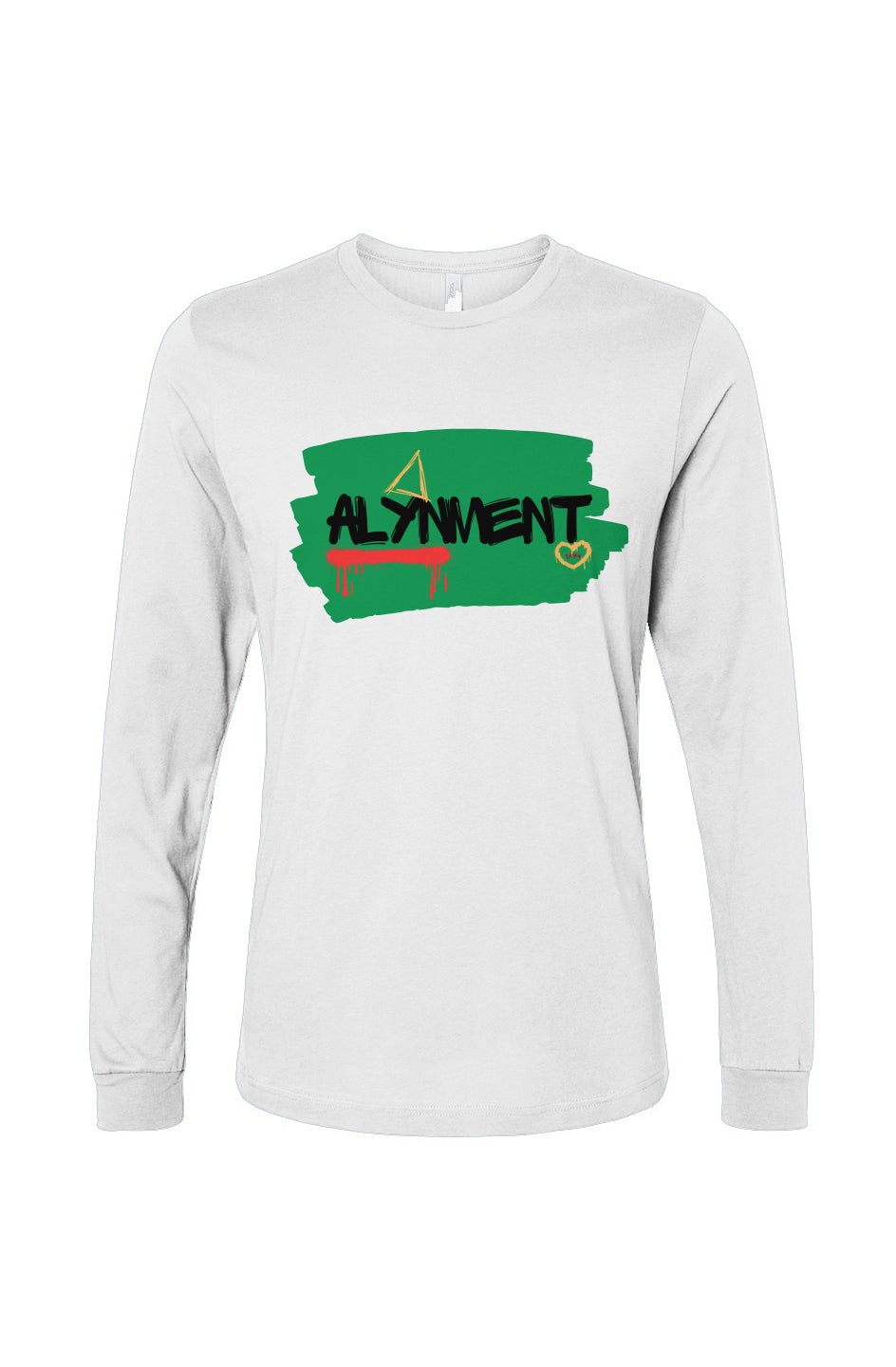 Alynment_1 White Unisex Jersey Long Sleeve Tee