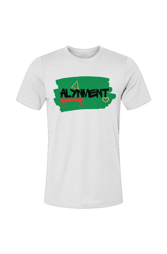 Alynment_1 White Unisex Jersey T-Shirt