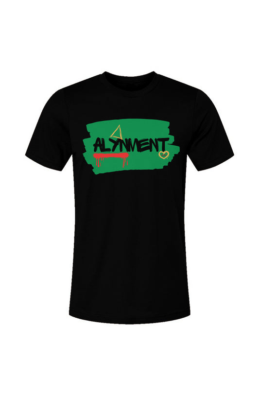 Alynment_1 Black Unisex Jersey T-Shirt