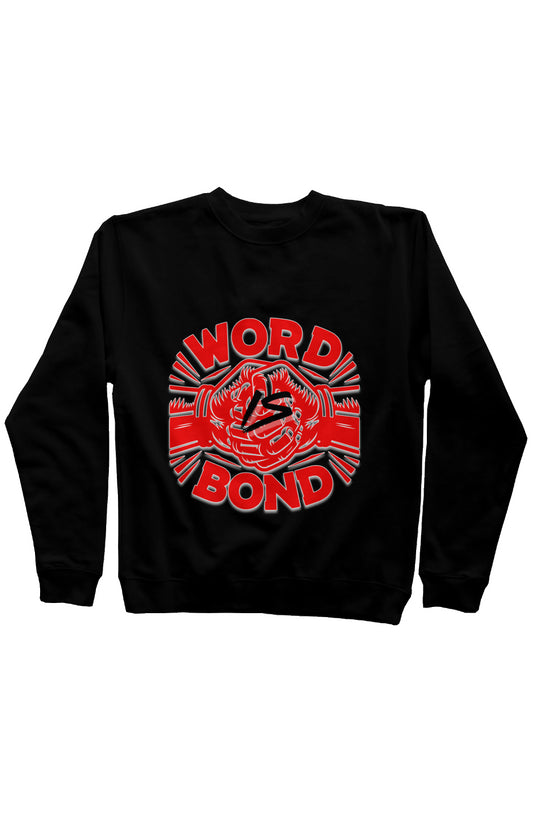 WordIsBond Black-Red Independent Mid Weight Sweats