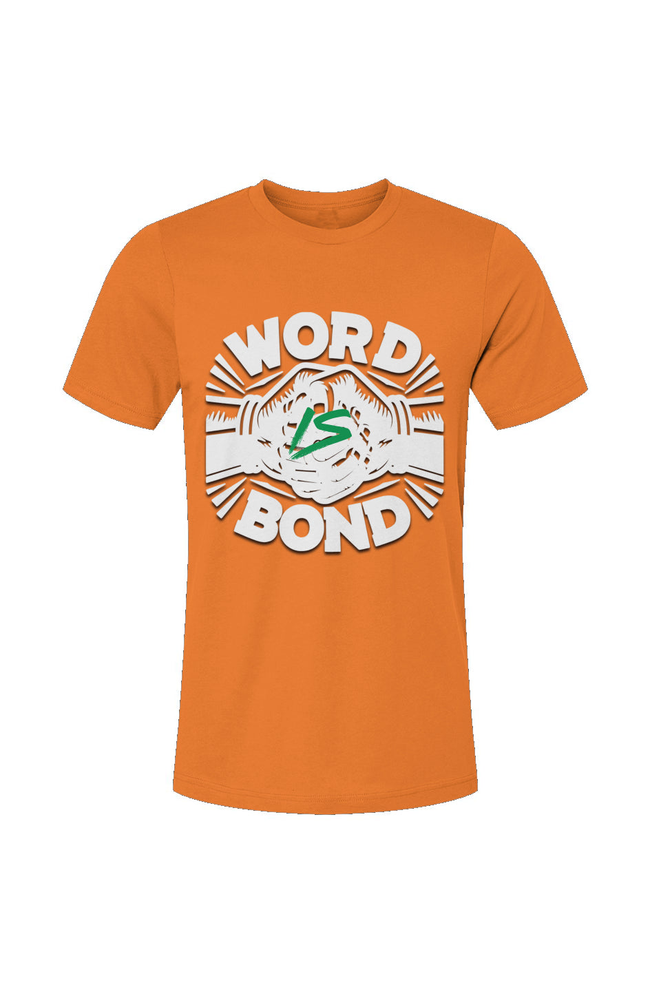 WordIsBond Orange-White Unisex Jersey T-Shirt