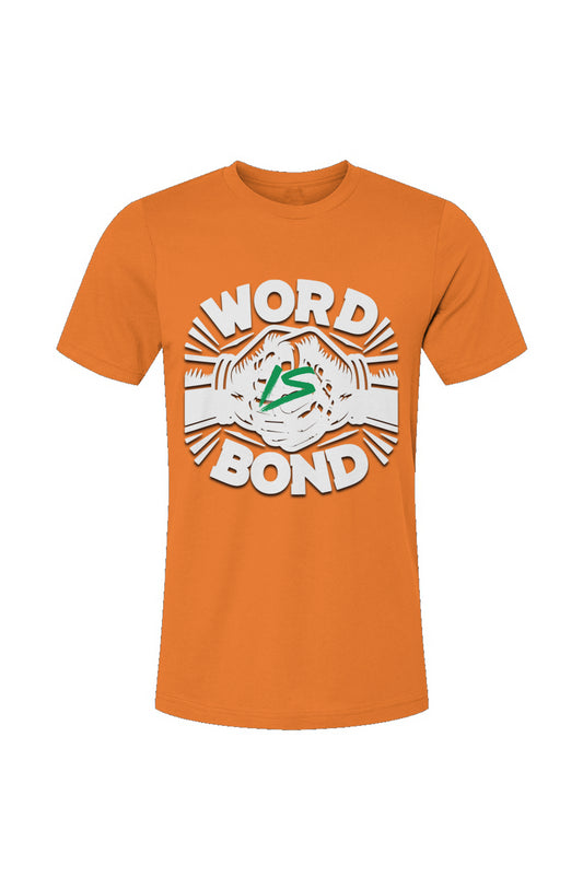 WordIsBond Orange-White Unisex Jersey T-Shirt