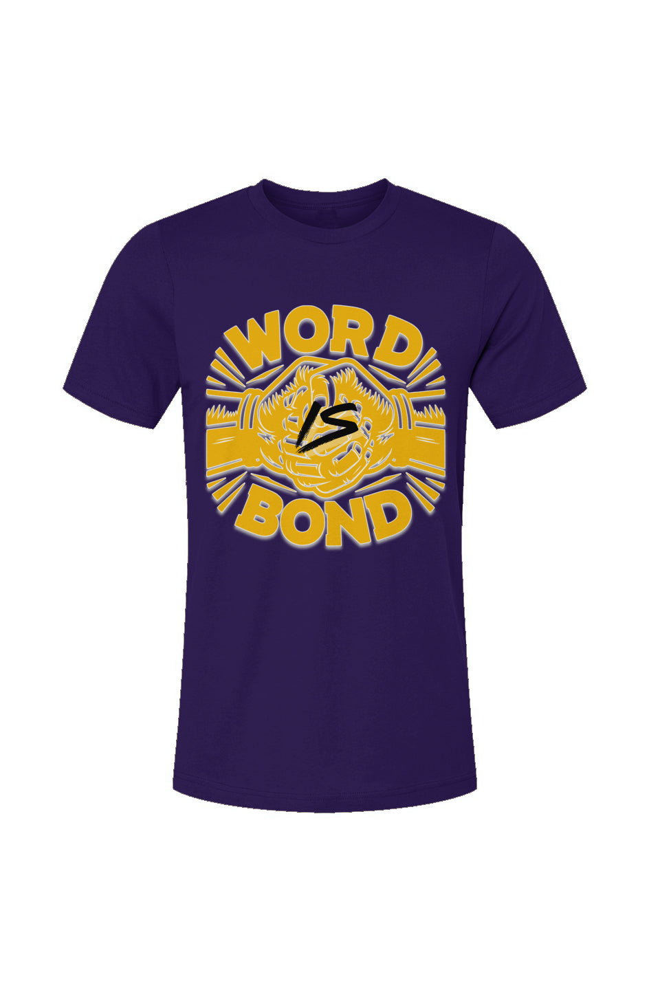 WordIsBond Purple-Gold Unisex Jersey T-Shirt