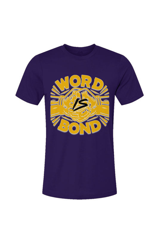 WordIsBond Purple-Gold Unisex Jersey T-Shirt