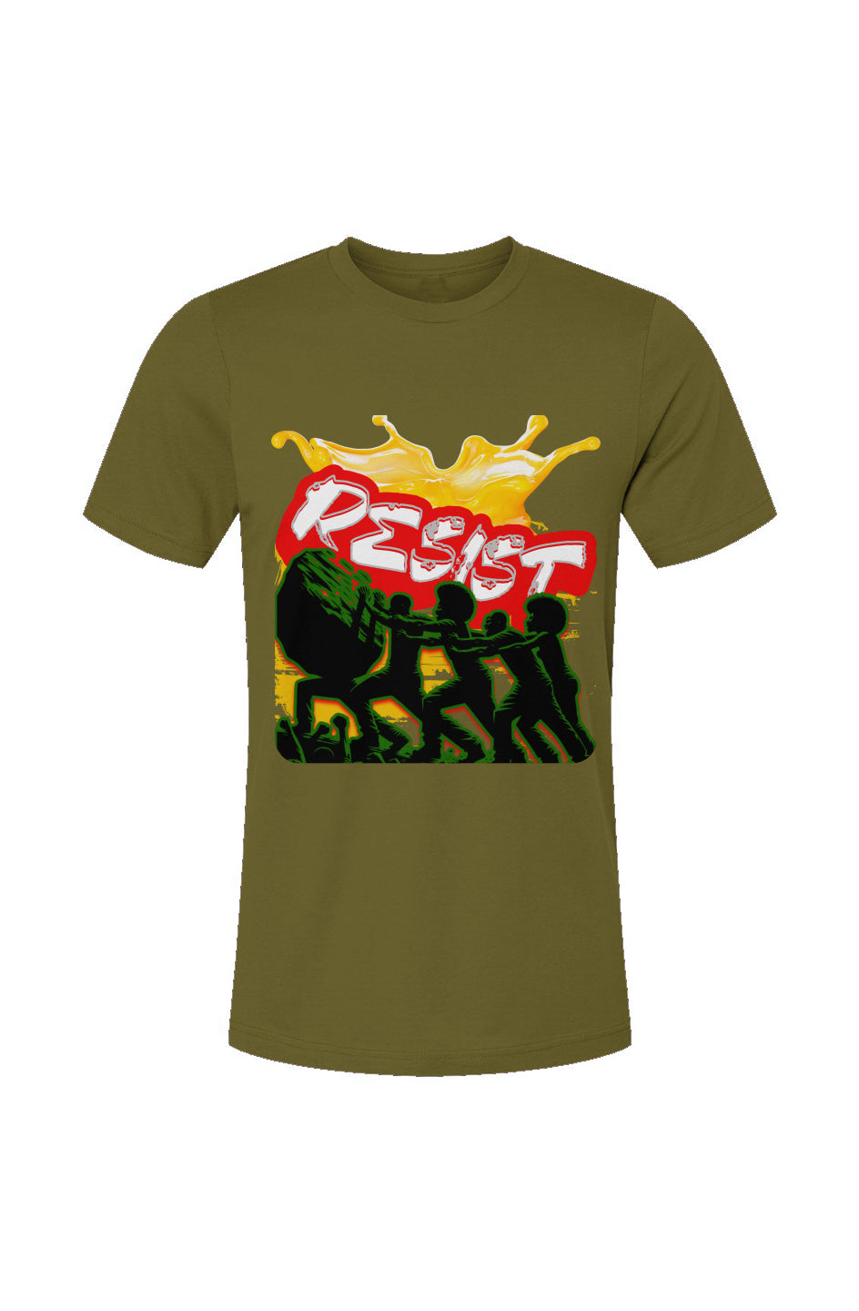 Resist Olive Unisex Jersey T-Shirt