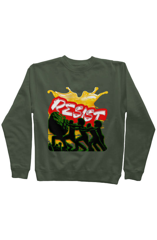 Resist Army Green Independent Mid Weight Sweatshir