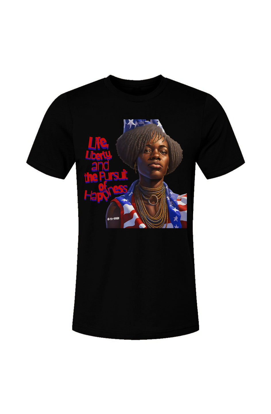 Juneteenth3 Black Unisex Jersey T-Shirt