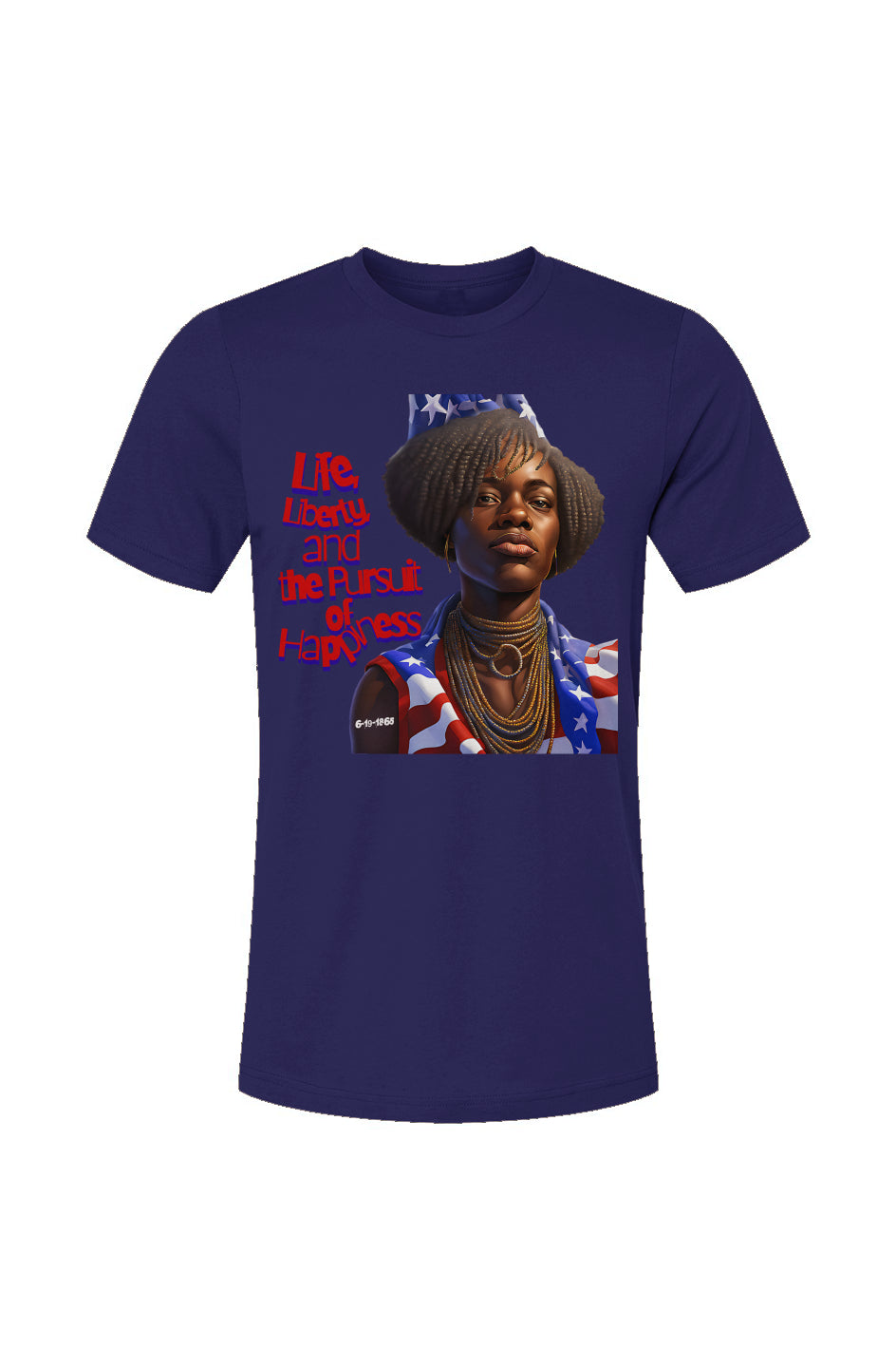 Juneteenth3 Team Navy Unisex Jersey T-Shirt