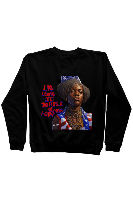 Juneteenth3 Black Independent Mid Weight Sweatshir