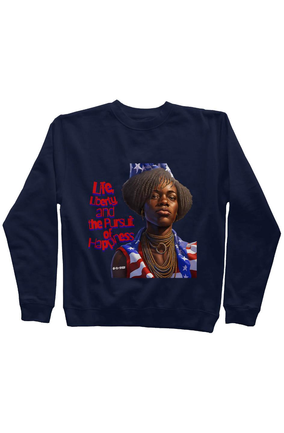 Juneteenth3 Navy Independent Mid Weight Sweatshirt