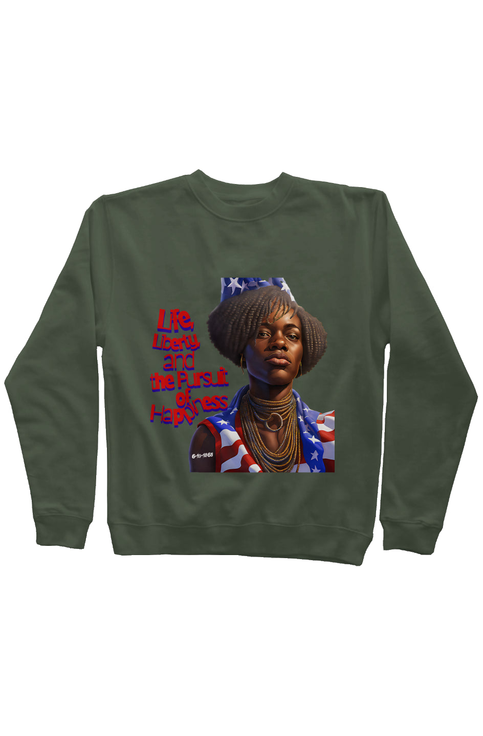 Juneteenth3 Army Independent Mid Weight Sweatshirt