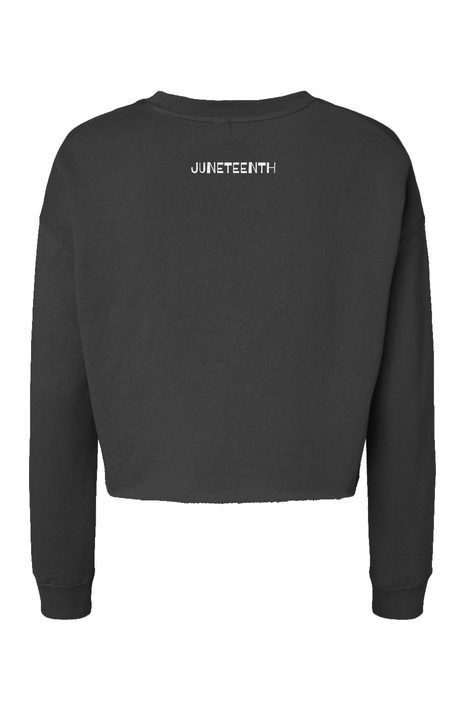 Juneteenth3 Black Lightweight Cropped Crew