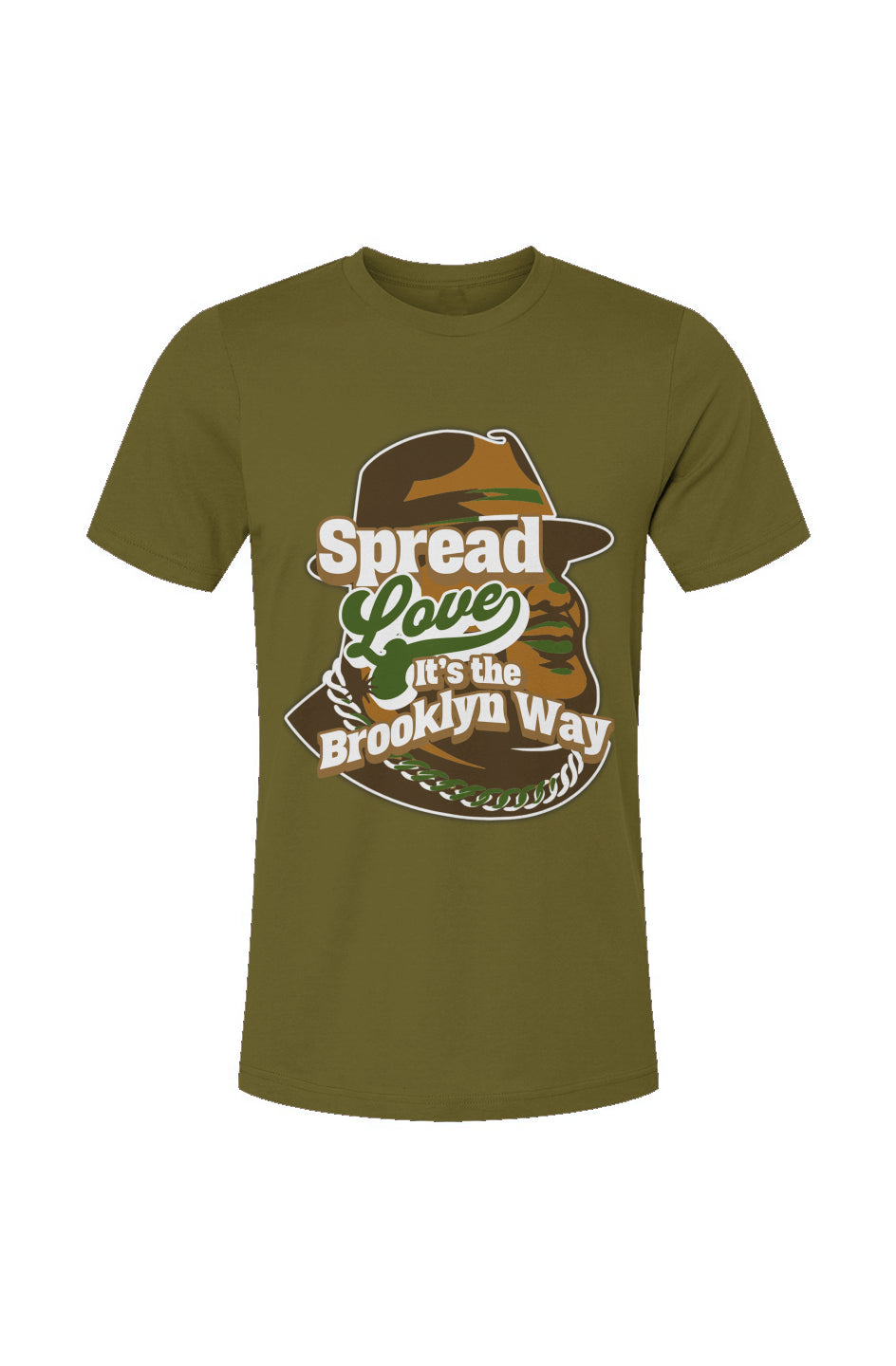 SpreadLoveCamo1 Olive Unisex Jersey T-Shirt