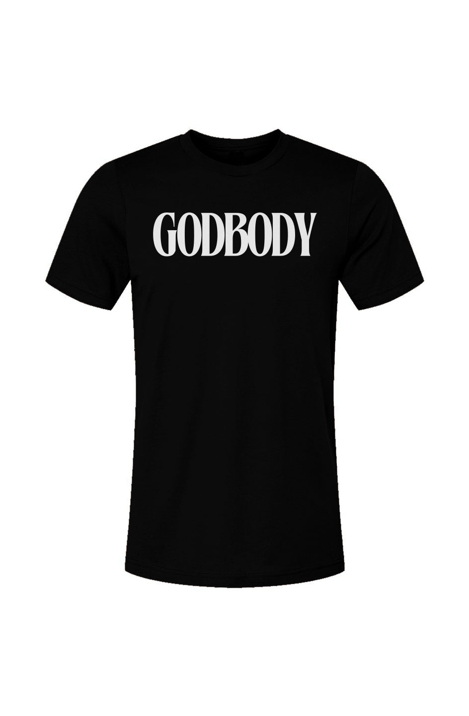 GODBODY1_Black_Unisex Jersey T-Shirt