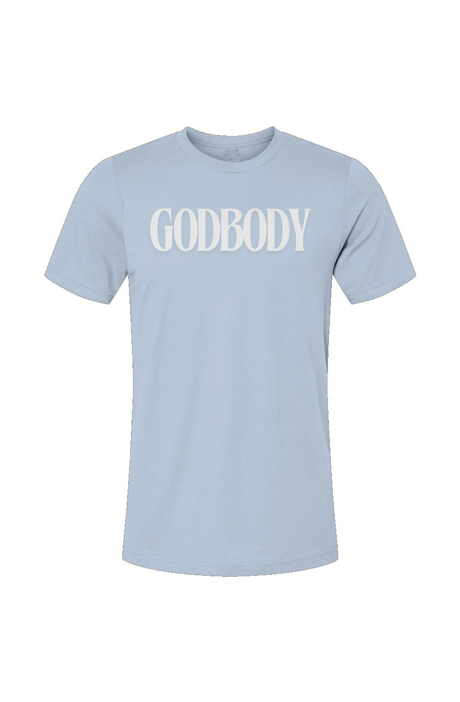 GODBODY1_LightBlue_Unisex Jersey T-Shirt