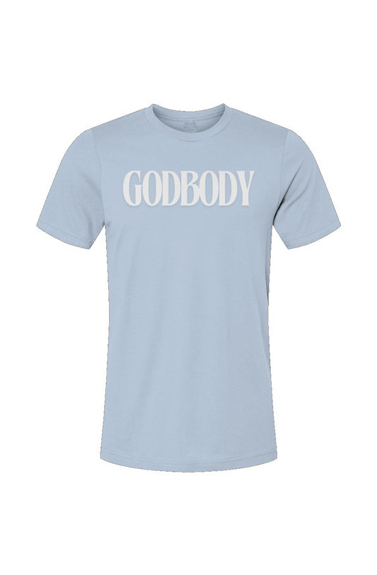 GODBODY1_LightBlue_Unisex Jersey T-Shirt