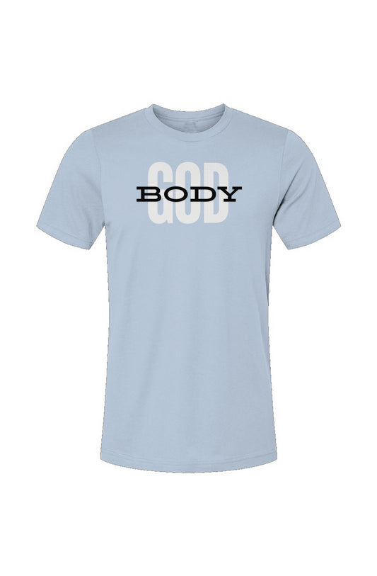 GODBODY3_LightBlue_Unisex Jersey T-Shirt