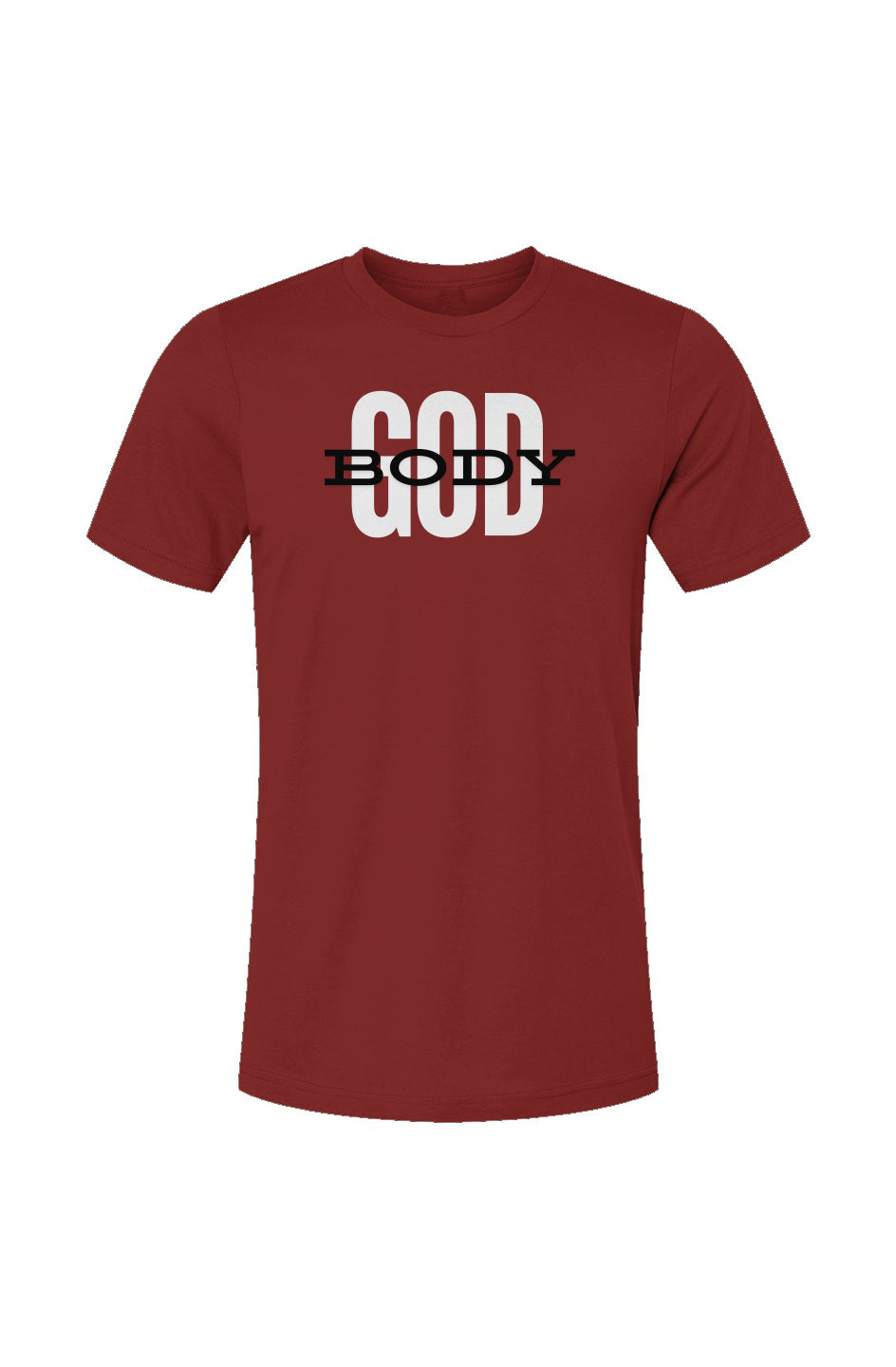 GODBODY3_Cardinal_Unisex Jersey T-Shirt