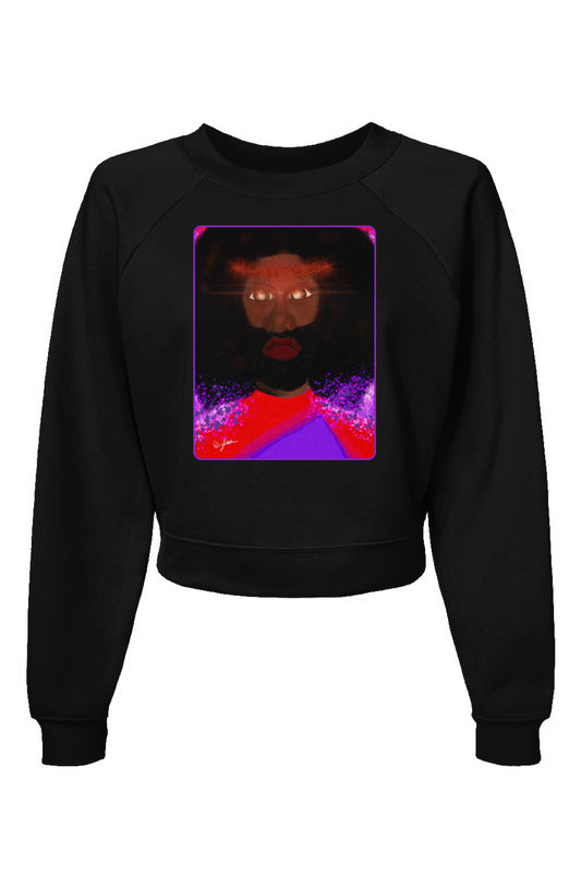 wizdomisms_black jesus_(black)Womens Raglan Pullov