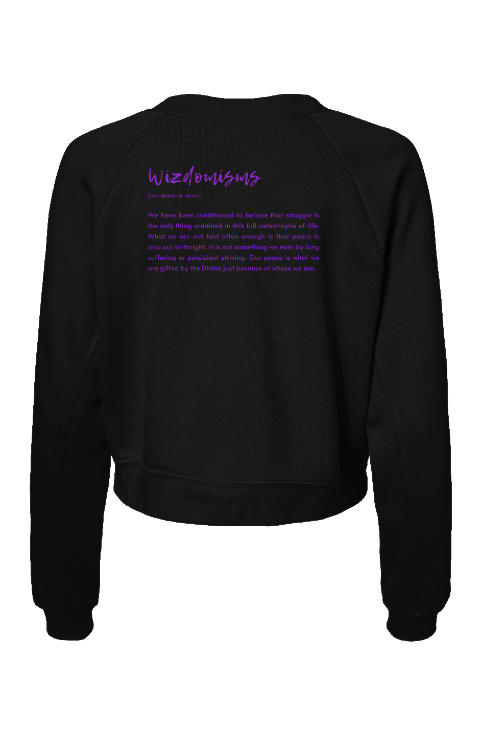 wizdomisms_black jesus_(black)Womens Raglan Pullov