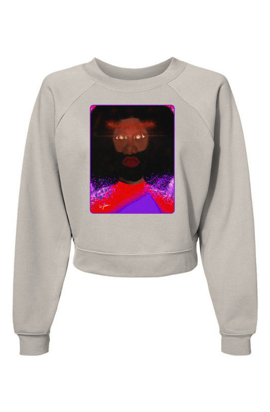 wizdomisms_black jesus_(vintage white)Womens Ragla