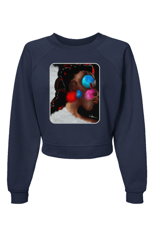 wizdomisms_queen nyannah_(Navy)Womens Raglan Pullo