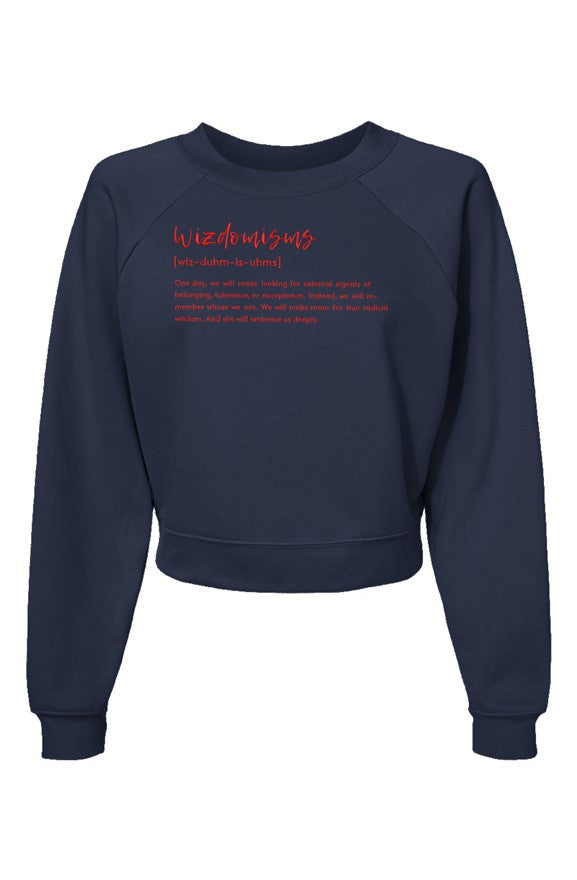 wizdomisms_queen nyannah_(Navy)Womens Raglan Pullo