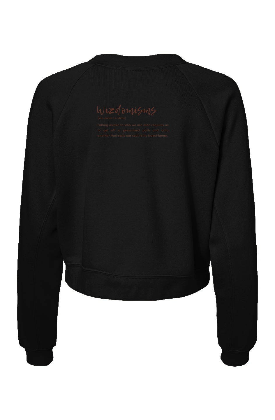 wizdomisms_OG_(black)Womens Raglan Pullover Fleece