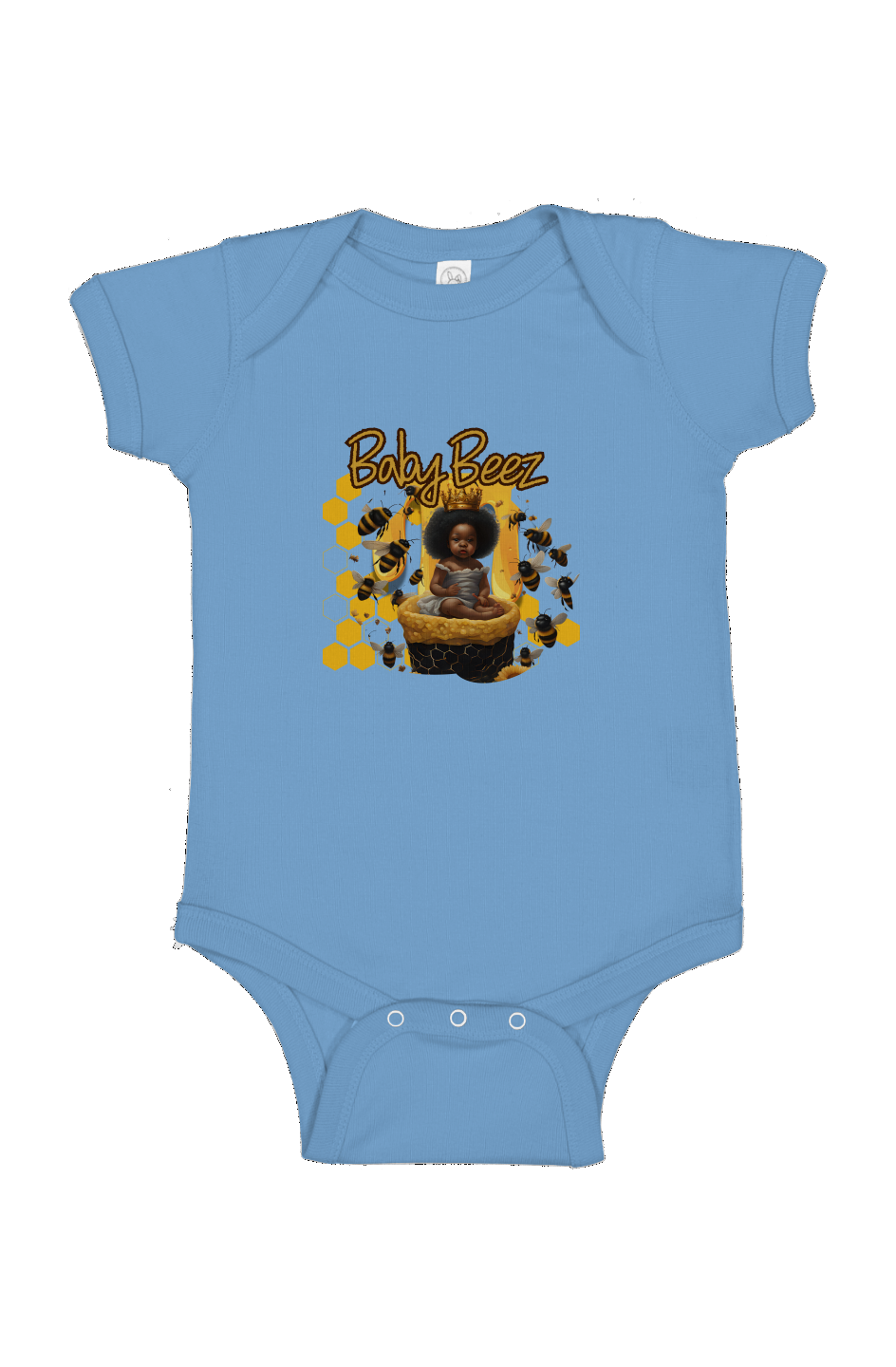 BabyBeez_3_Cursive (Light Blue) Infant Fine Jersey