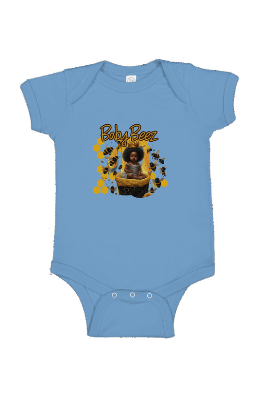 BabyBeez_3_Cursive (Light Blue) Infant Fine Jersey