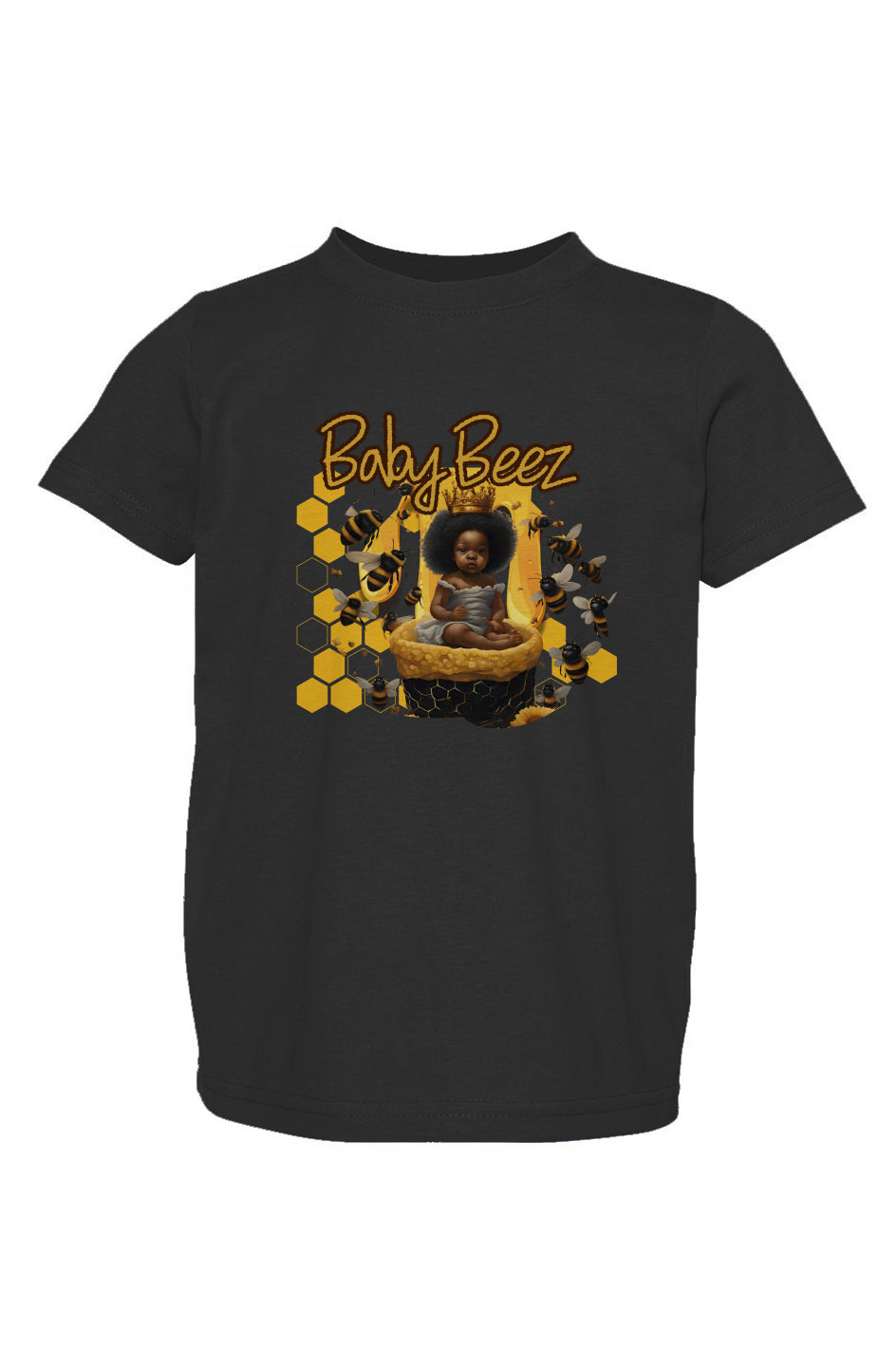 BabyBeez_2(Black) Toddler Fine Jersey Tee