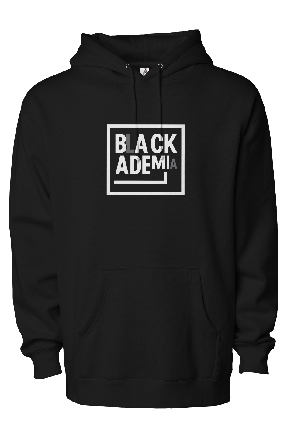 Blackademia-Embroidered independent heavyweight hoodie