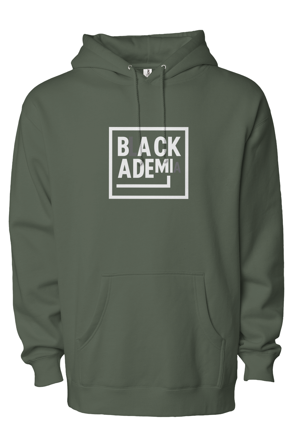 Blackademia-Embroidered independent heavyweight hoodie