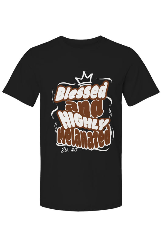 Blessed and Highly Melanated Men's Bella Canvas T Shirt