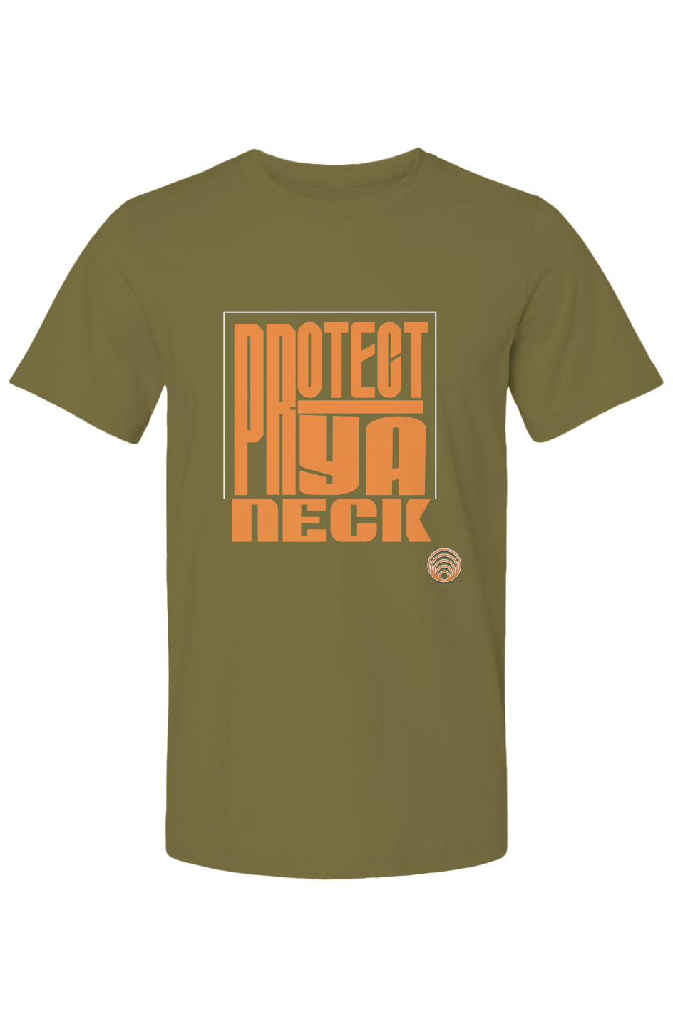 Protect Ya Neck (Orange Lettering) Men's Bella Canvas T Shirt