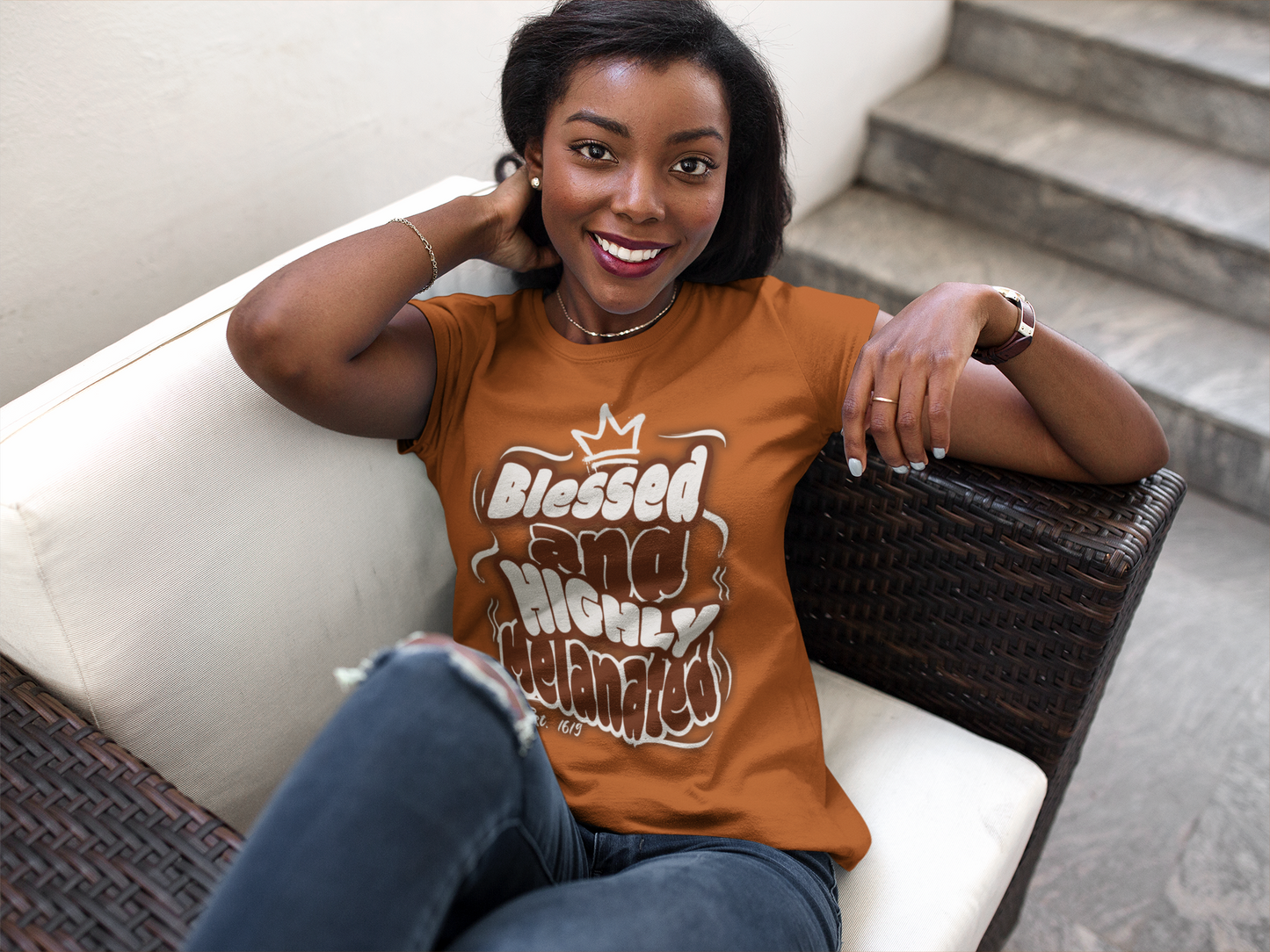 Blessed and Highly Melanated Women’s Relaxed Jersey Tee