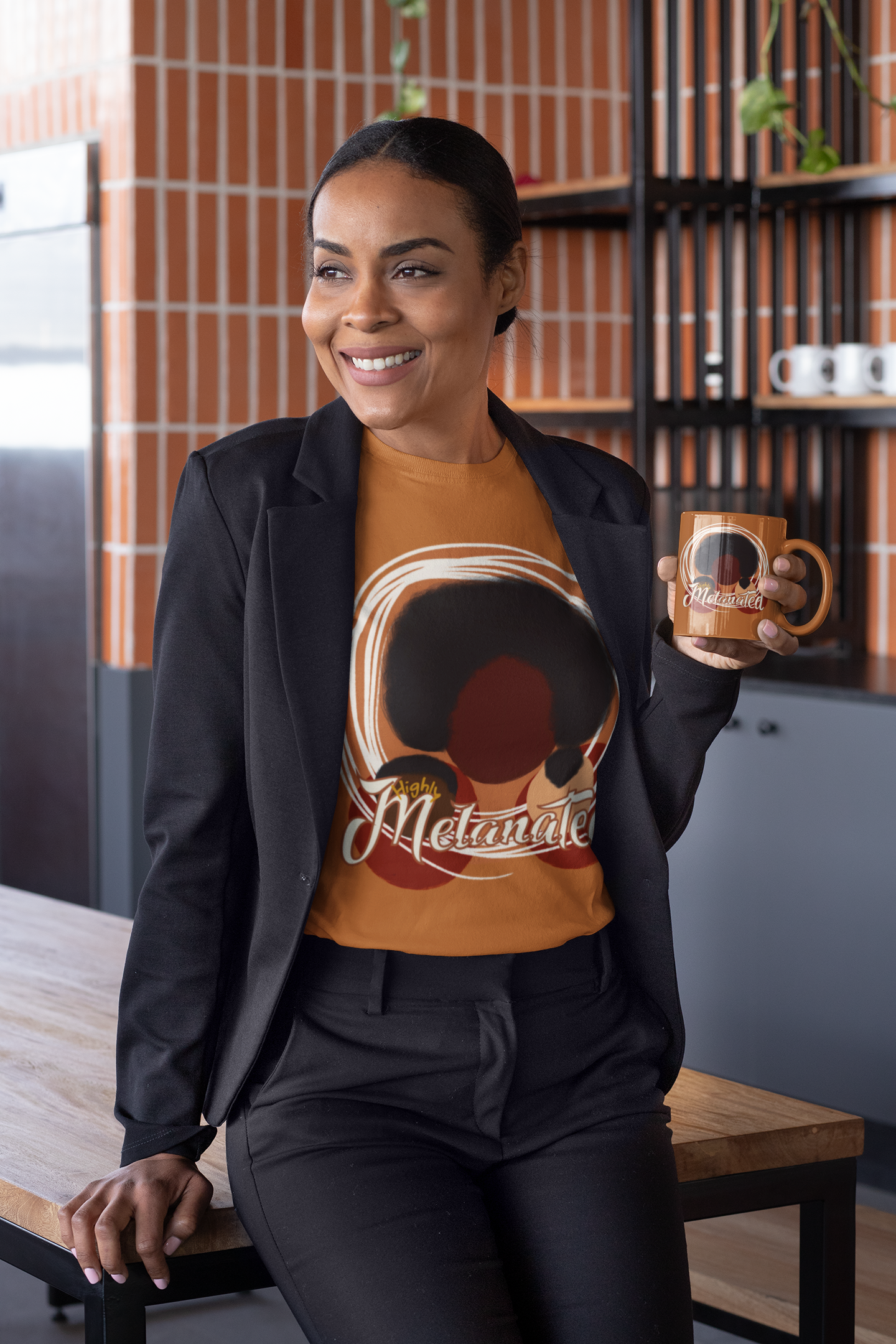 Highly Melanated Embroidered) Men's T-Shirt